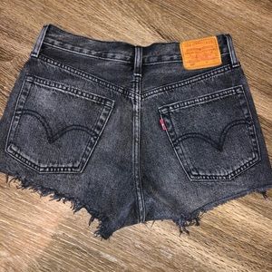 Levi’s 501 black cut off shorts
